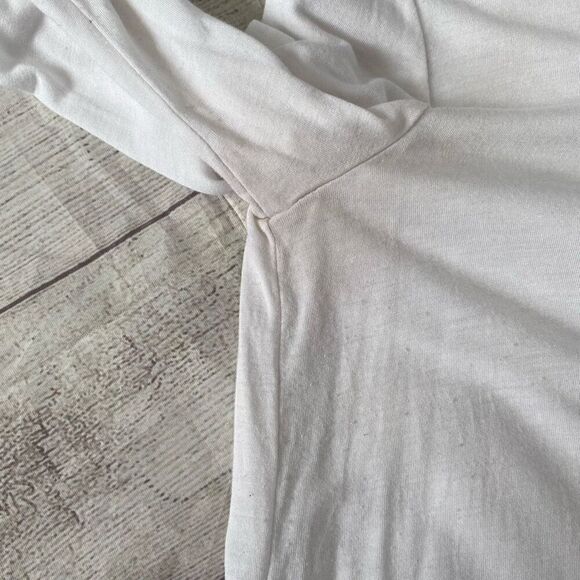 BCBGMaxazria women XXS colorblock Longsleeve scoopneck asymmetrical top - Picture 6 of 12